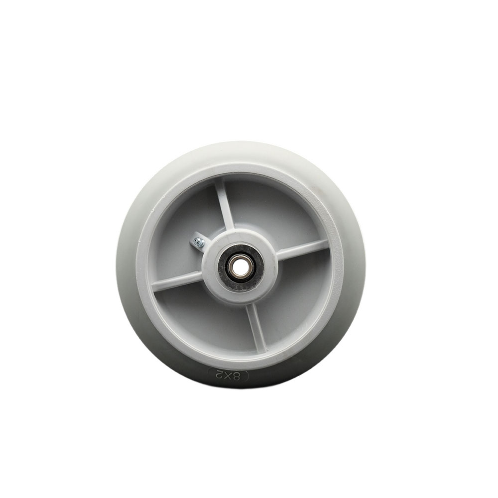 SCC-TPRRD820 8 x 2 in. Thermoplastic Rubber Donut Tread Wheel Only with Roller Bearing 0.5 in. Bore