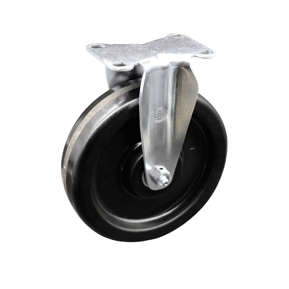 SCC-20R615-PHS Phenolic Top Plate Rigid Caster with 6 in. Black Wheel