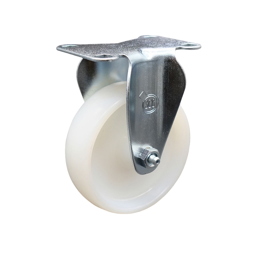 SCC-20R414-NYS Nylon Top Plate Rigid Caster with 4 in. White Wheel