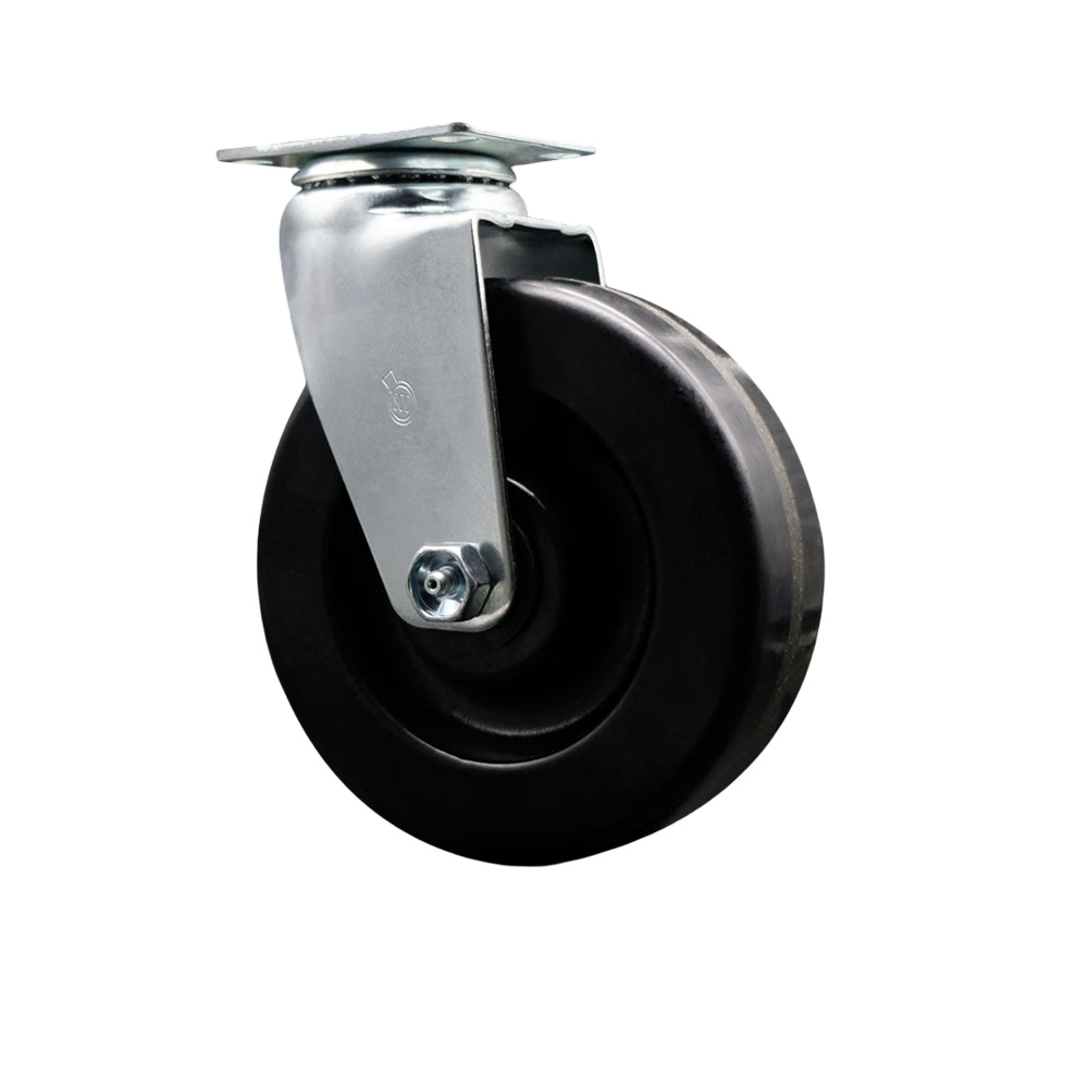 SCC-20S620-PHR Swivel Top Plate Caster, Black 6 in. by 2 in. Phenolic Wheel Roller Bearing