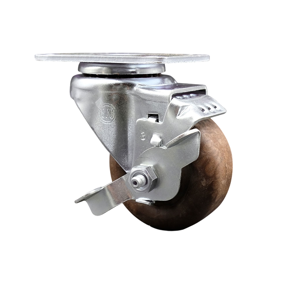 High Temp Swivel Caster - Black - 3.5 in. Wheel - 350 lbs Capacity
