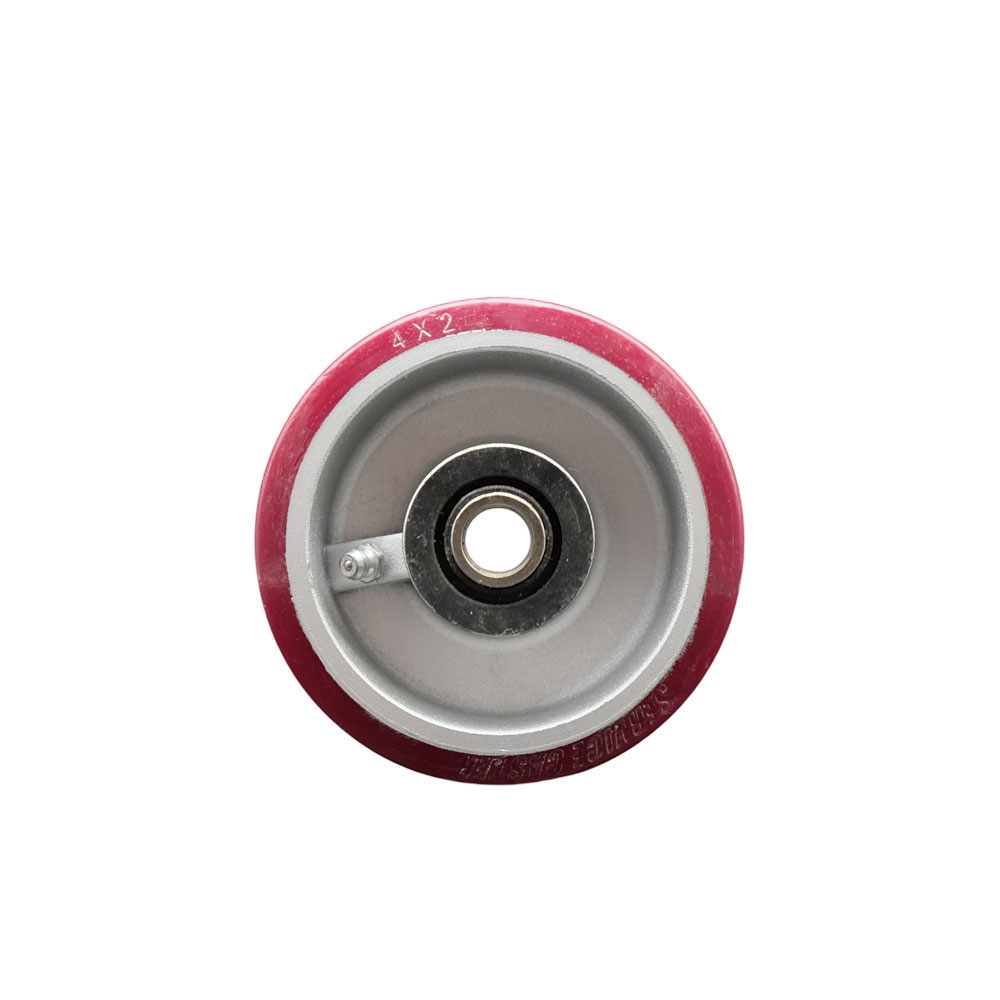 SCC-PAR420 4 x 2 in. Polyurethane on Aluminum Wheel Only with Roller Bearing - 0.5 in. Bore