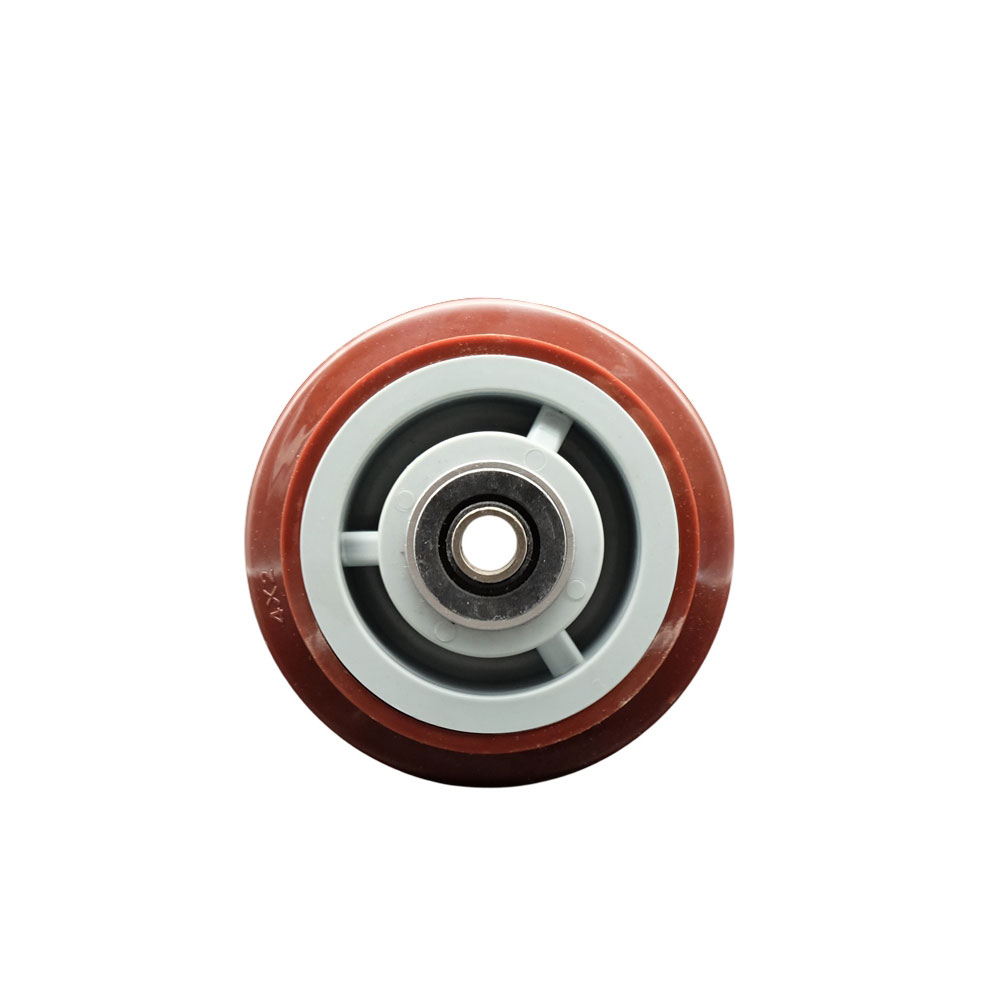 SCC-PPUR420 4 x 2 in. Polyurethane on Polyolefin Wheel Only with Roller Bearing 0.5 in. Bore