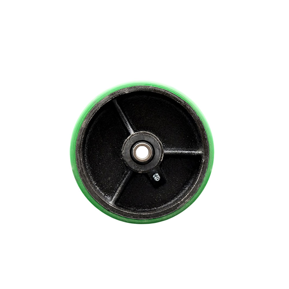 Green Polyurethane Wheel - 5 x 2 in. - Roller Bearing - 1000 lbs Capacity