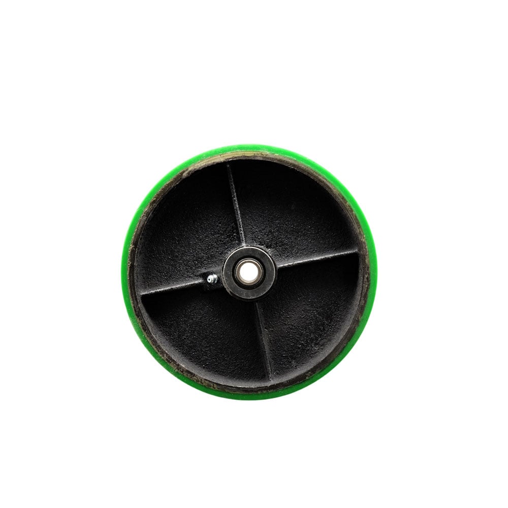 SCC-PUR620-GB 6 x 2 in. Green Polyurethane on Black Semi Steel Cast Iron Wheel Only with Roller Bearing 0.5 in. Bore