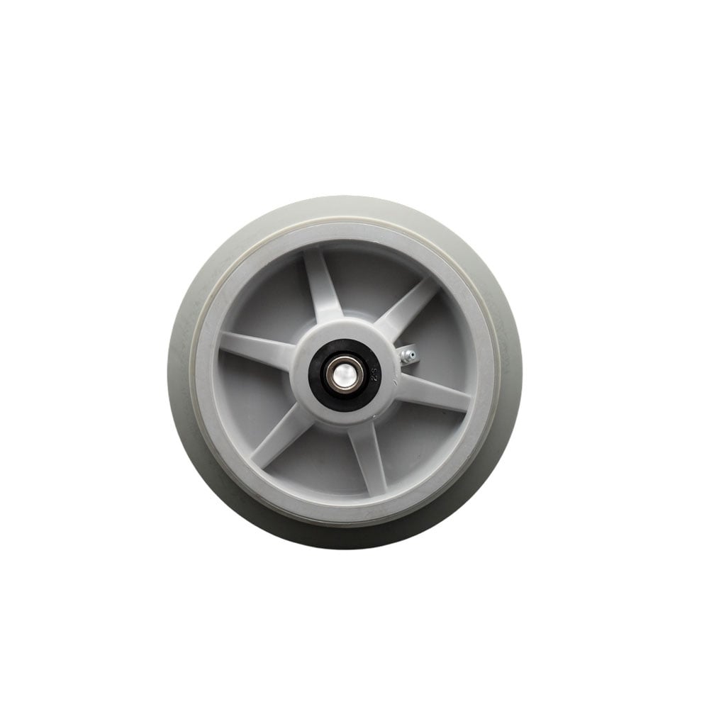 SCC-TPRRF820 8 x 2 in. Thermoplastic Rubber Flat Tread Wheel Only with Roller Bearing 0.5 in. Bore