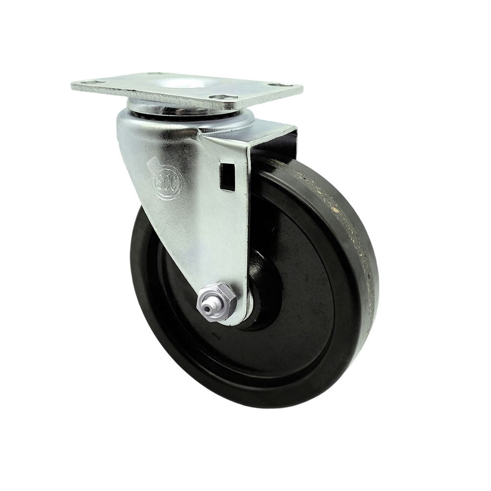 SCC-20S514-PHR-TP2 Swivel Caster with 5 in. Phenolic Wheel with Roller Bearing 3.13 x 4.13 in. Overall Top Plate