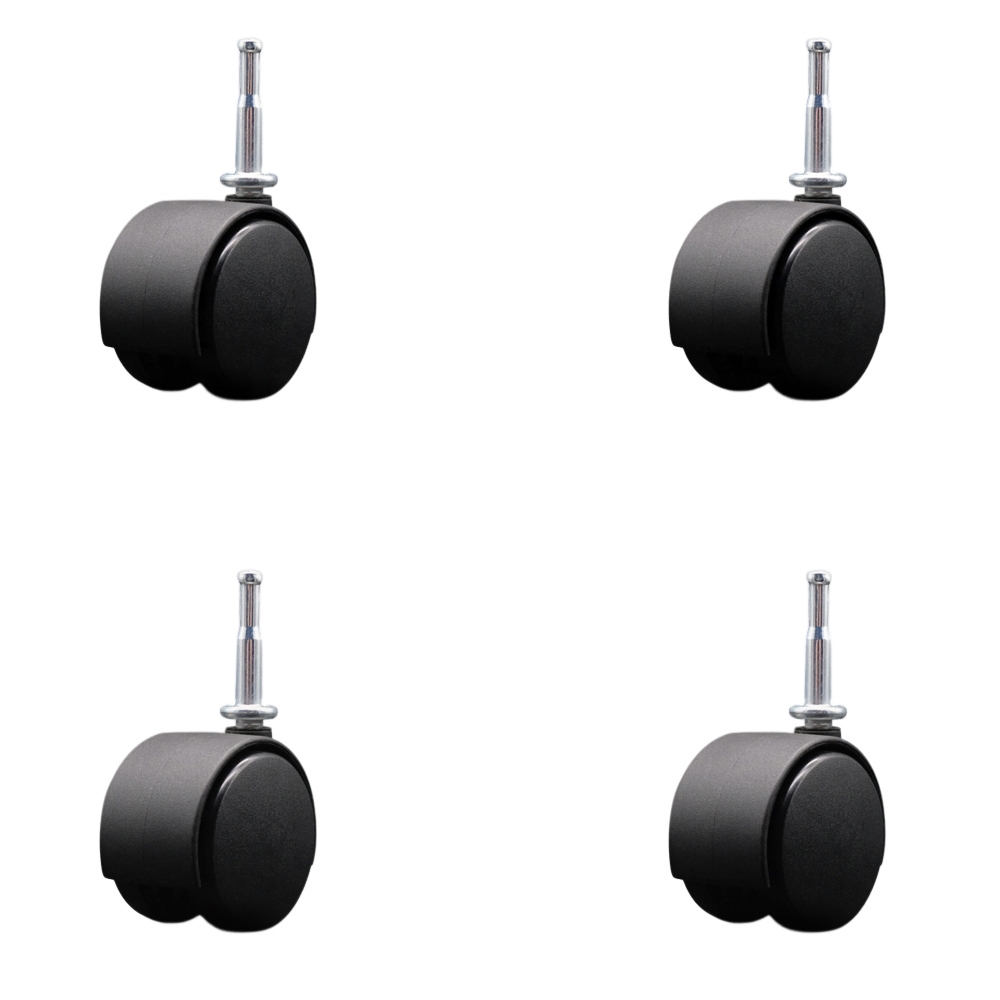 Office Chair Wheels - Nylon - Set of 4 - 2.38 in. Diameter