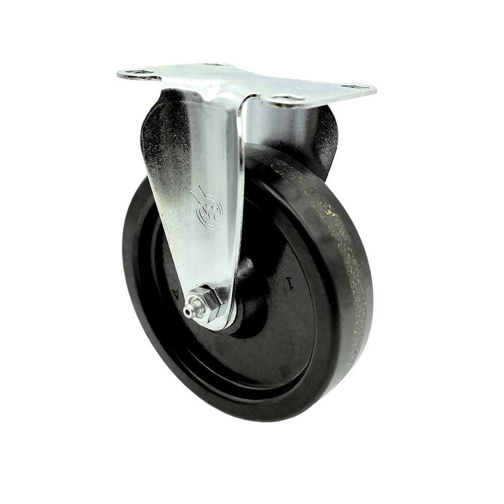 SCC-20R514-PHR-TP3 Rigid Caster with 5 in. Phenolic Wheel with Roller Bearing, 4 x 4.5 in. Overall Top Plate