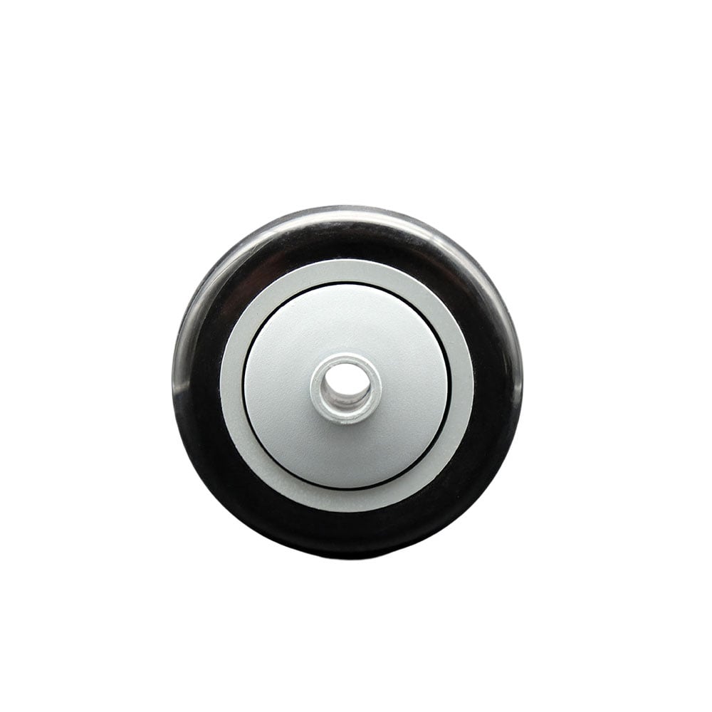 SCC-PPUB314-BLK 3 x 1.25 in. Black Polyurethane on Gray Polyolefin Wheel with Precision Ball Bearing - 0.38 in. Bore Non Marking & Non Marring
