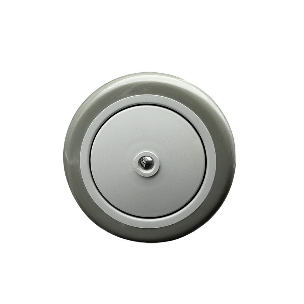 SCC-PPUB514-GRY 5 x 1.25 in. Gray Polyurethane on Gray Polyolefin Wheel with Precision Ball Bearing - 0.38 in. Bore Non Marking & Non Marring