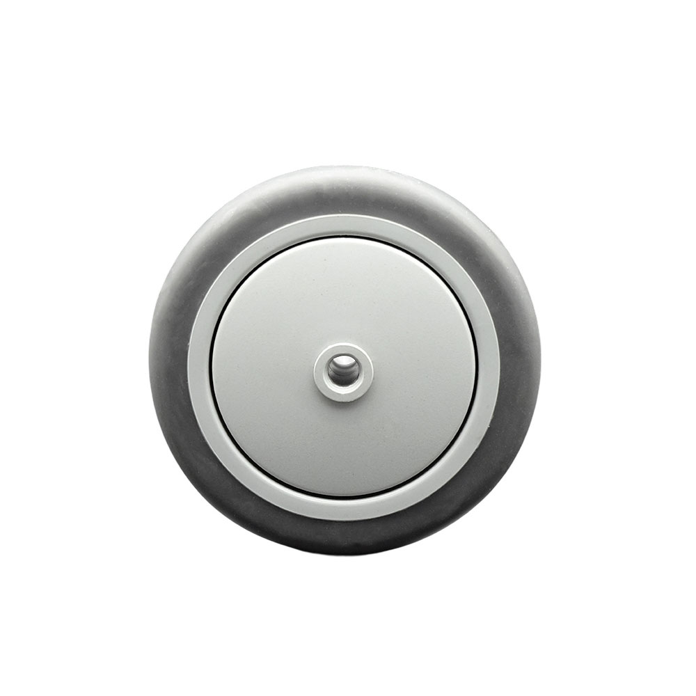 SCC-TPRB514 5 x 1.25 in. Gray Thermoplastic Rubber Wheel with Precision Ball Bearing - 0.38 in. Bore Non Marking & Non Marring