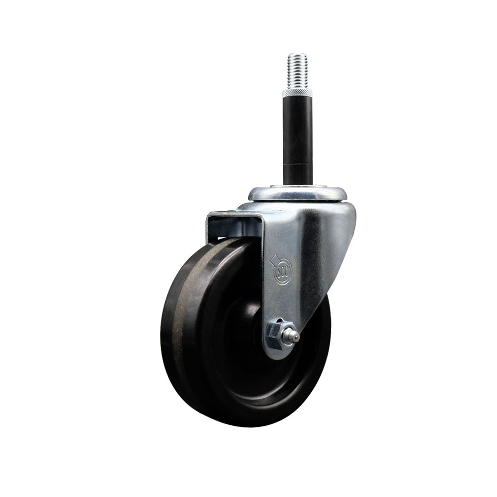 Phenolic Swivel Caster - Black - 4 in. Wheel - 300 lbs Capacity