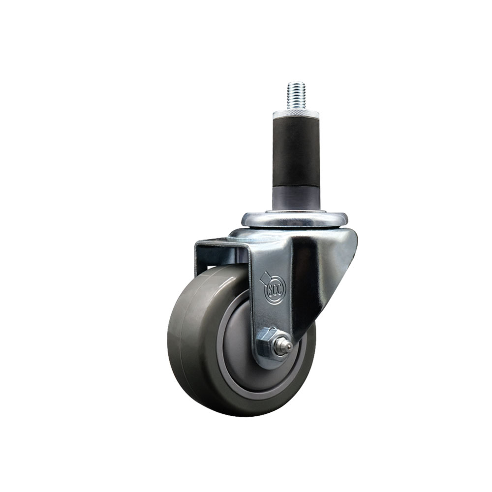 SCC-EX20S314-PPUB-114 Polyurethane Expanding Stem Swivel Caster with 3 in. Gray Wheel & 1.25 in. Stem