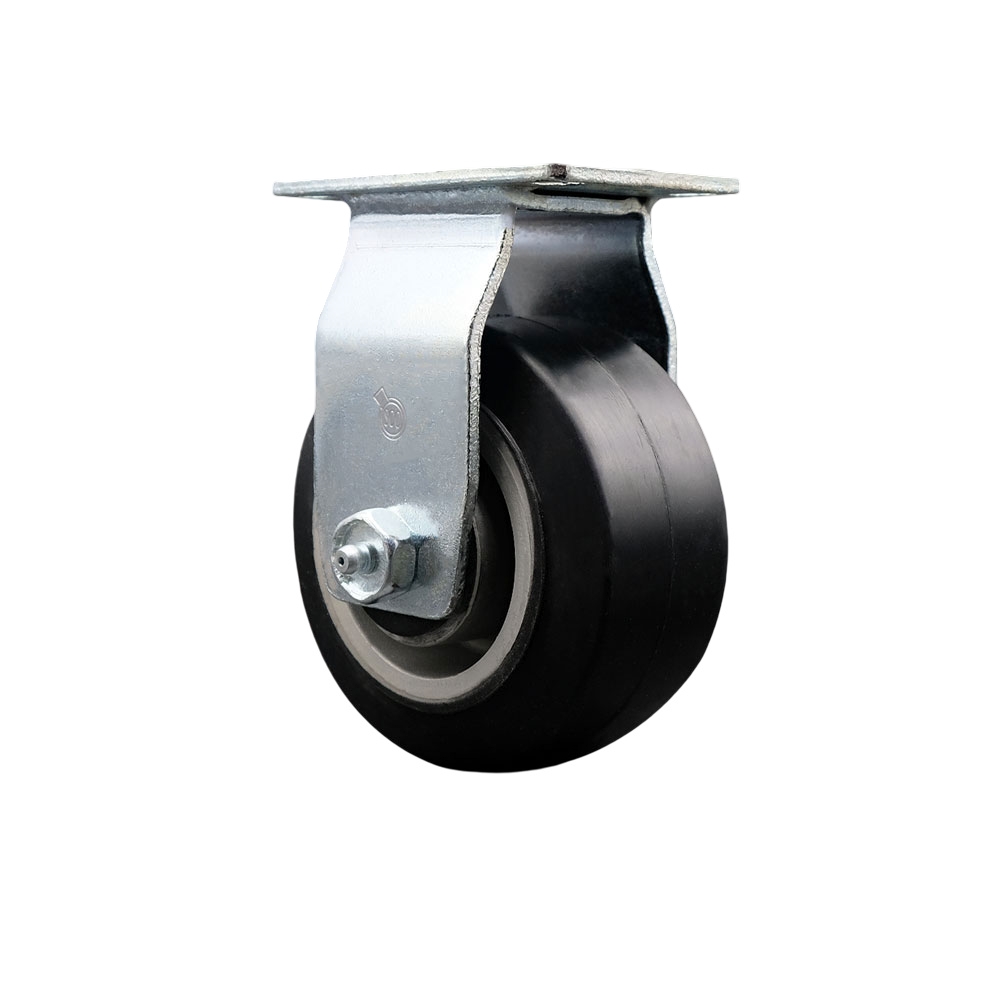 Rigid Top Plate Caster - Black - 4 in. x 2 in. - Single Unit - 400 lbs Capacity