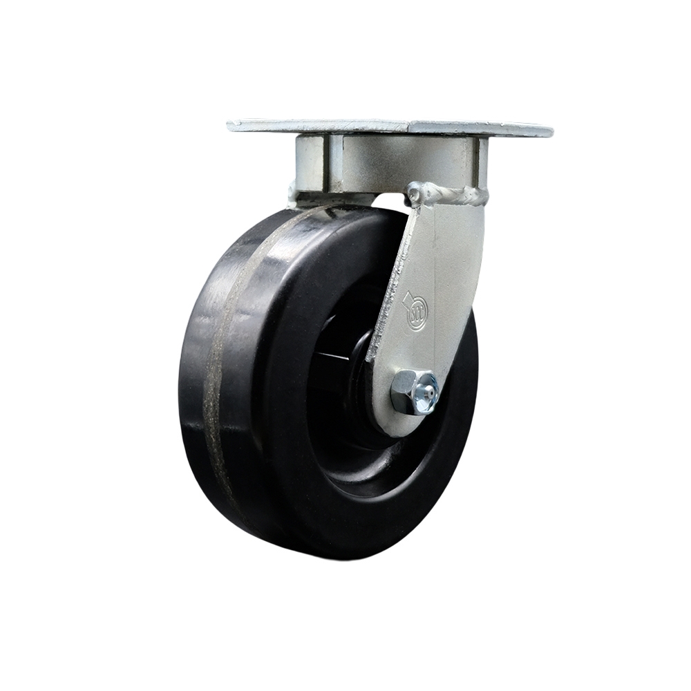SCC-KP30S620-PHR Kingpinless Phenolic Swivel Top Plate Caster with 6 x 2 in. Black Wheel - 1200 lbs Capacity per Caster