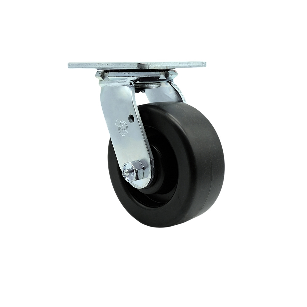 SCC-30CS520-POB Heavy Duty Swivel Top Plate Caster with 5 in. Polyolefin Wheel & Ball Bearings - 650 lbs Capacity per Caster