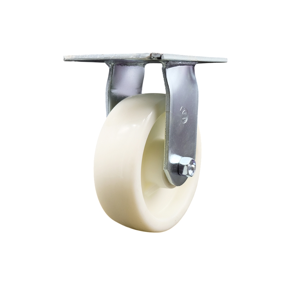 SCC-35R620-NYR Heavy Duty Large Top Plate Nylon Swivel Caster with 6 x 2 in. White Wheel - 1250 lbs Capacity per Caster