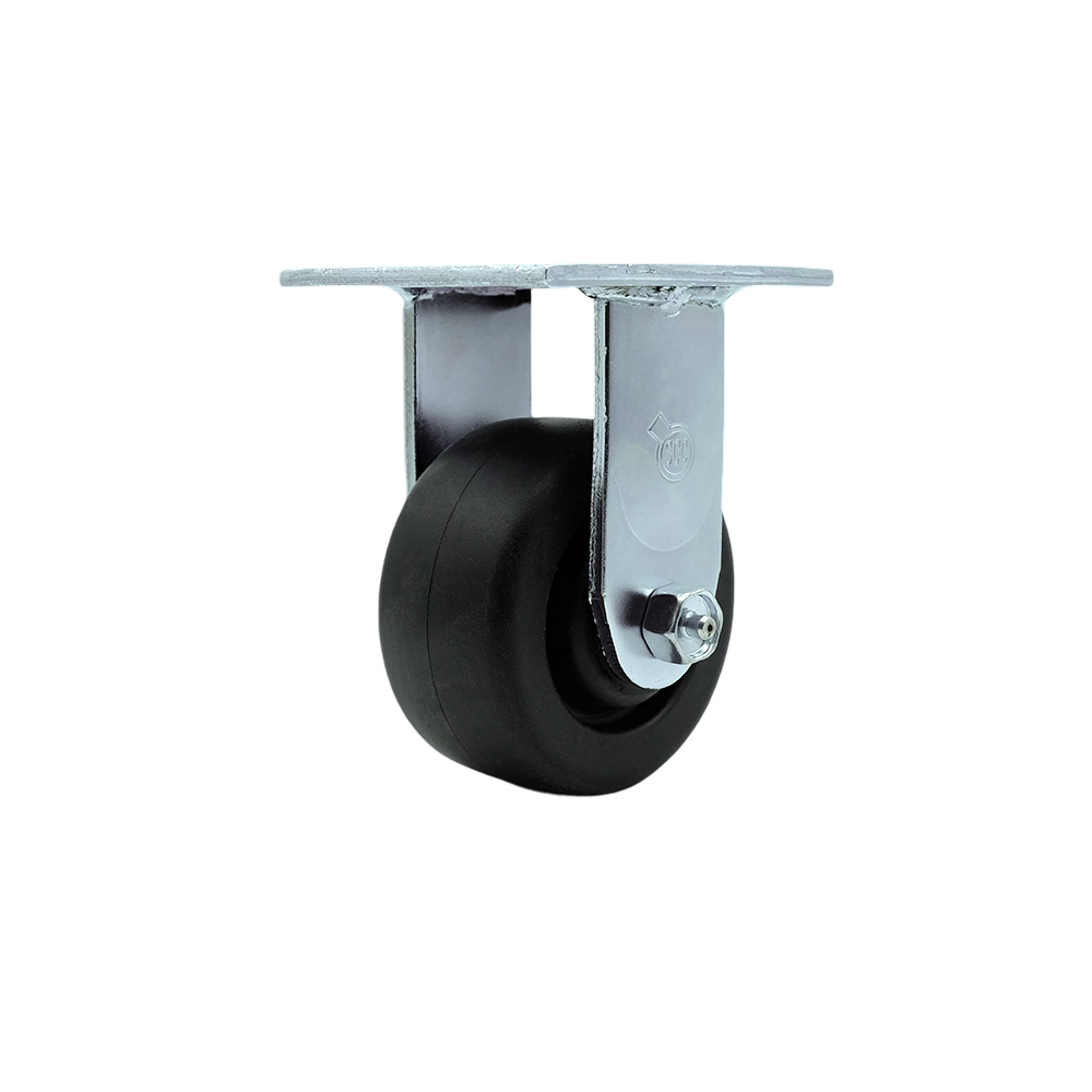 SCC-30R420-POB Heavy Duty Rigid Top Plate Caster with 4 in. Polyolefin Wheel & Ball Bearings - 500 lbs Capacity per Caster