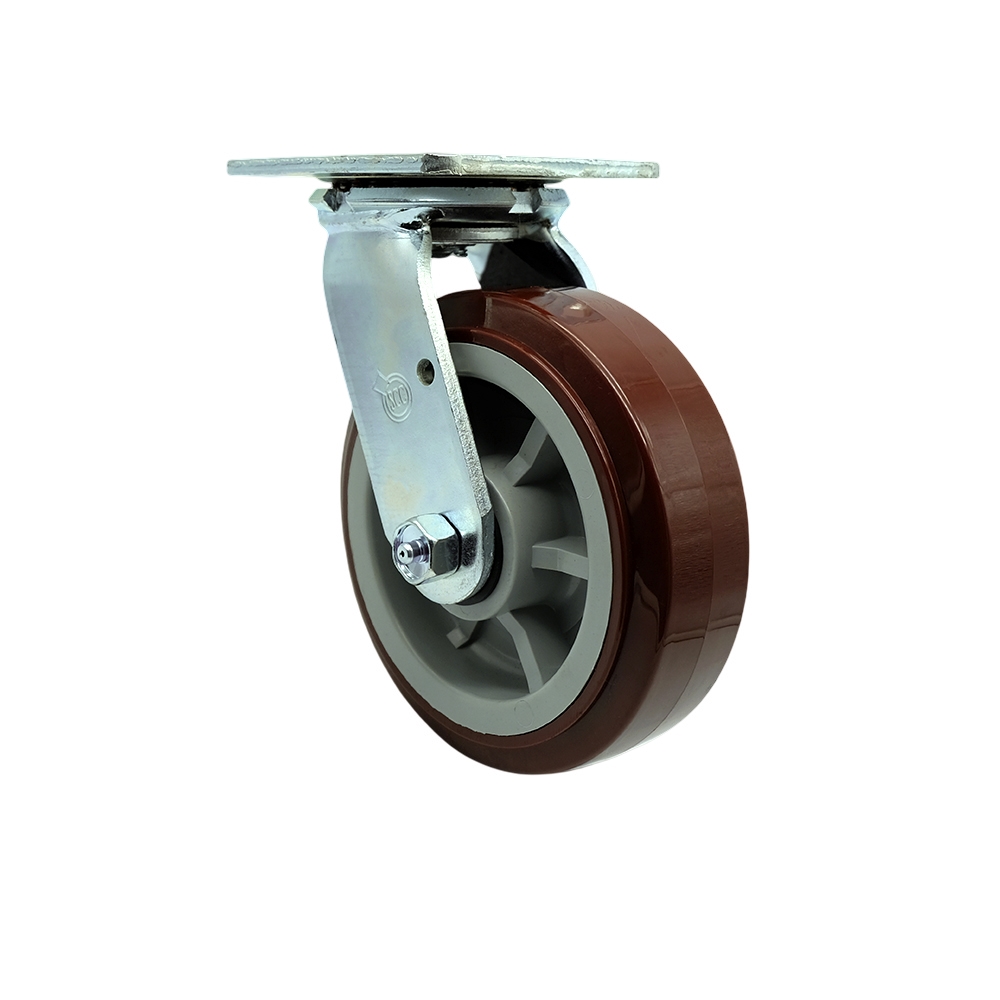 SCC-30CS620-PPUR Polyurethane Swivel Top Plate Heavy Duty Caster with 6 in. Wheel - 900 lbs Capacity per Caster
