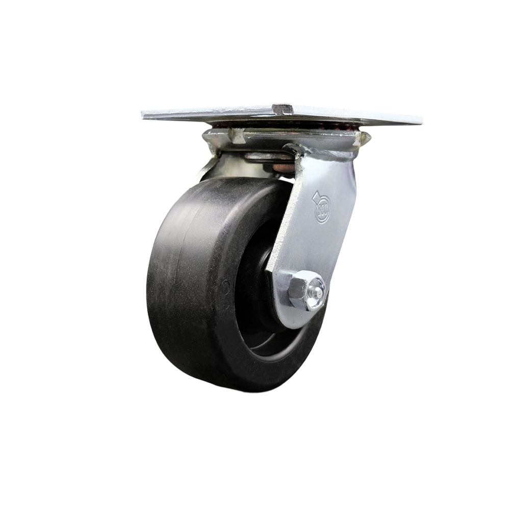 Heavy Duty Polyolefin Swivel Caster - Black - 5 x 2 in. - 650 lbs Capacity