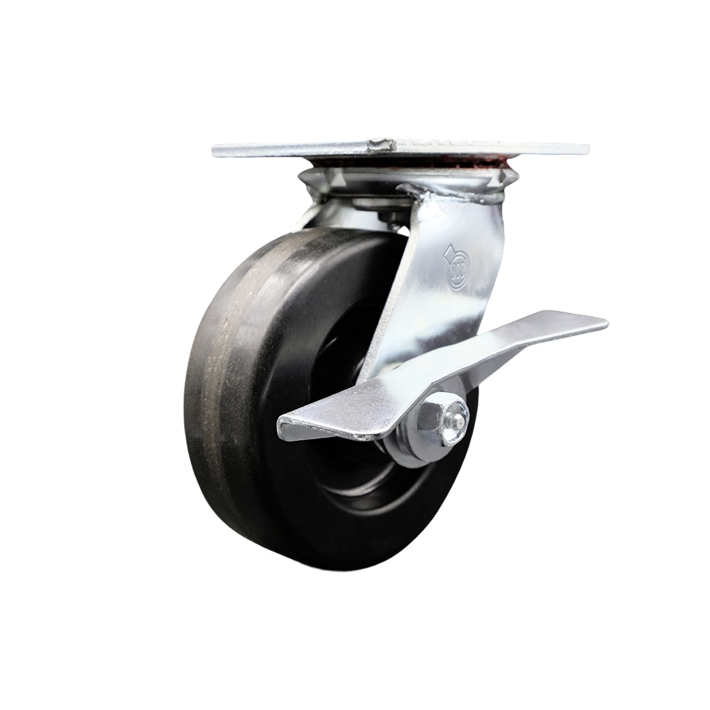 Heavy Duty Phenolic Swivel Caster - Black - 6 x 2 in. - 1200 lbs Capacity