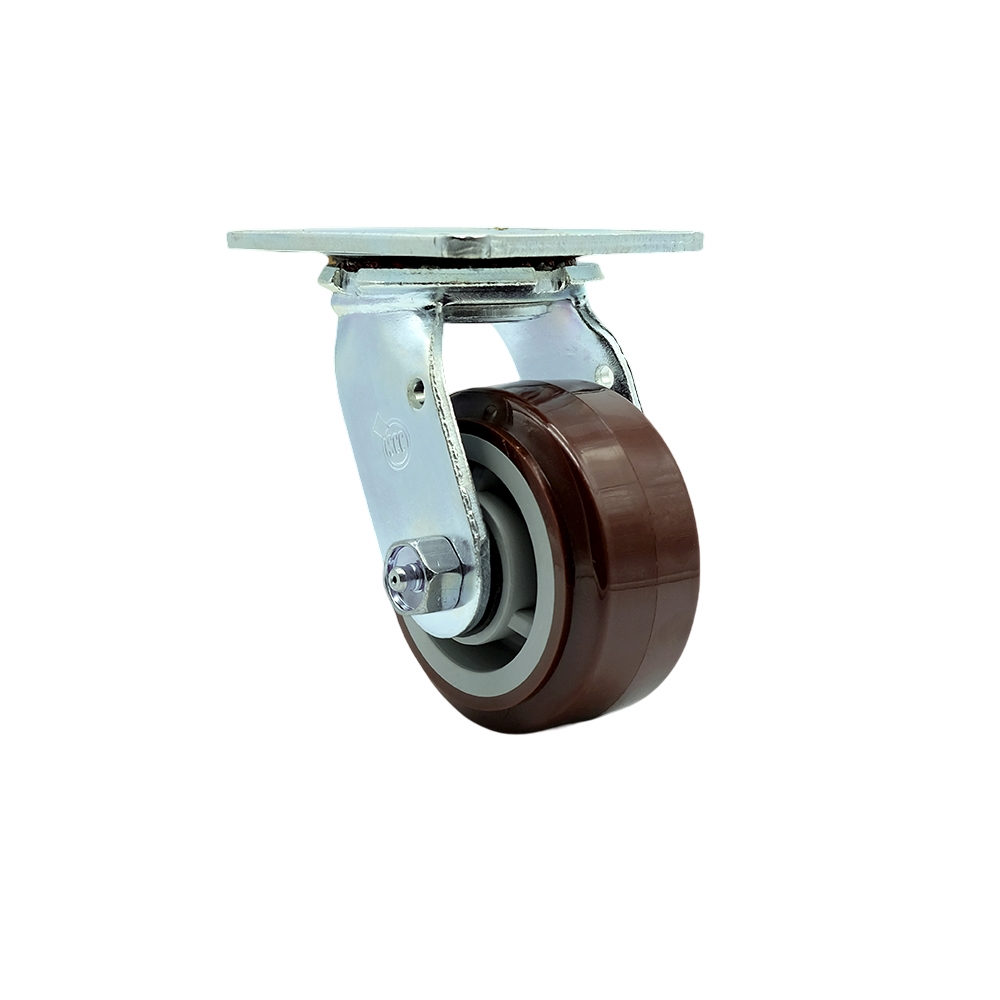 SCC-30CS420-PPUR Polyurethane Swivel Top Plate Heavy Duty Caster with 4 in. Wheel - 600 lbs Capacity per Caster