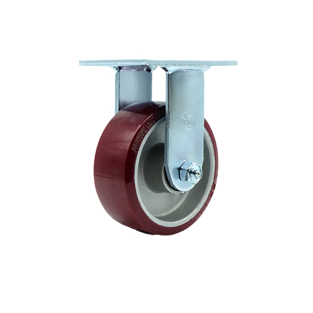 SCC-30R520-PAR Polyurethane on Aluminum Rigid Top Plate Heavy Duty Caster with 5 in. Wheel - 900 lbs Capacity per Caster