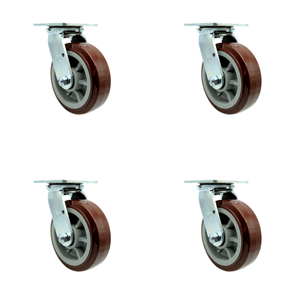 GRE-SCC-30CS620-PPUR-4 CRSL6 Greenlee GMX Cart Caster Set, MA6065 GMX Material Cart - Heavy Duty Replacement Non-Marking - Set of 4