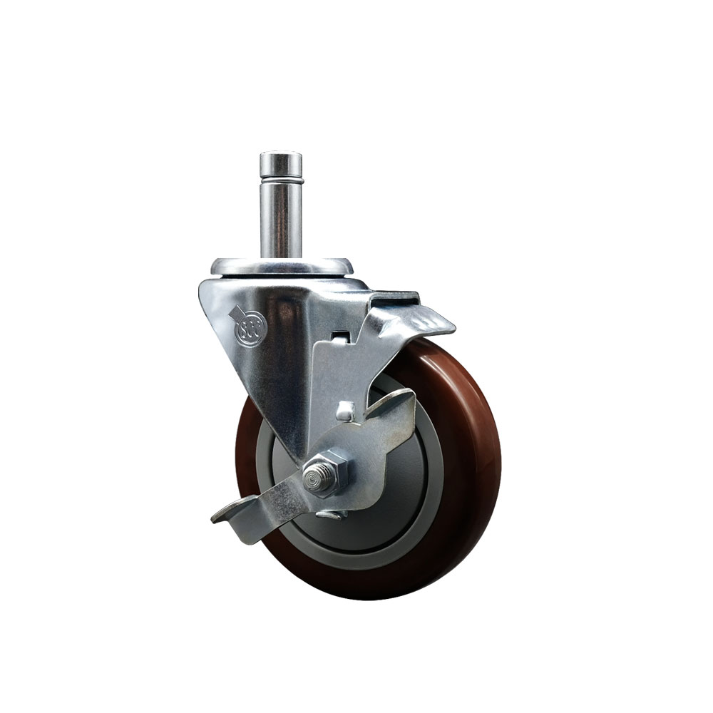 460UCRTCSTRB Regency 5 in. Swivel Caster - Fits Regency Models 460UCART1824 460UCART1836 460UCART1842 - Maroon Polyurethane Wheel