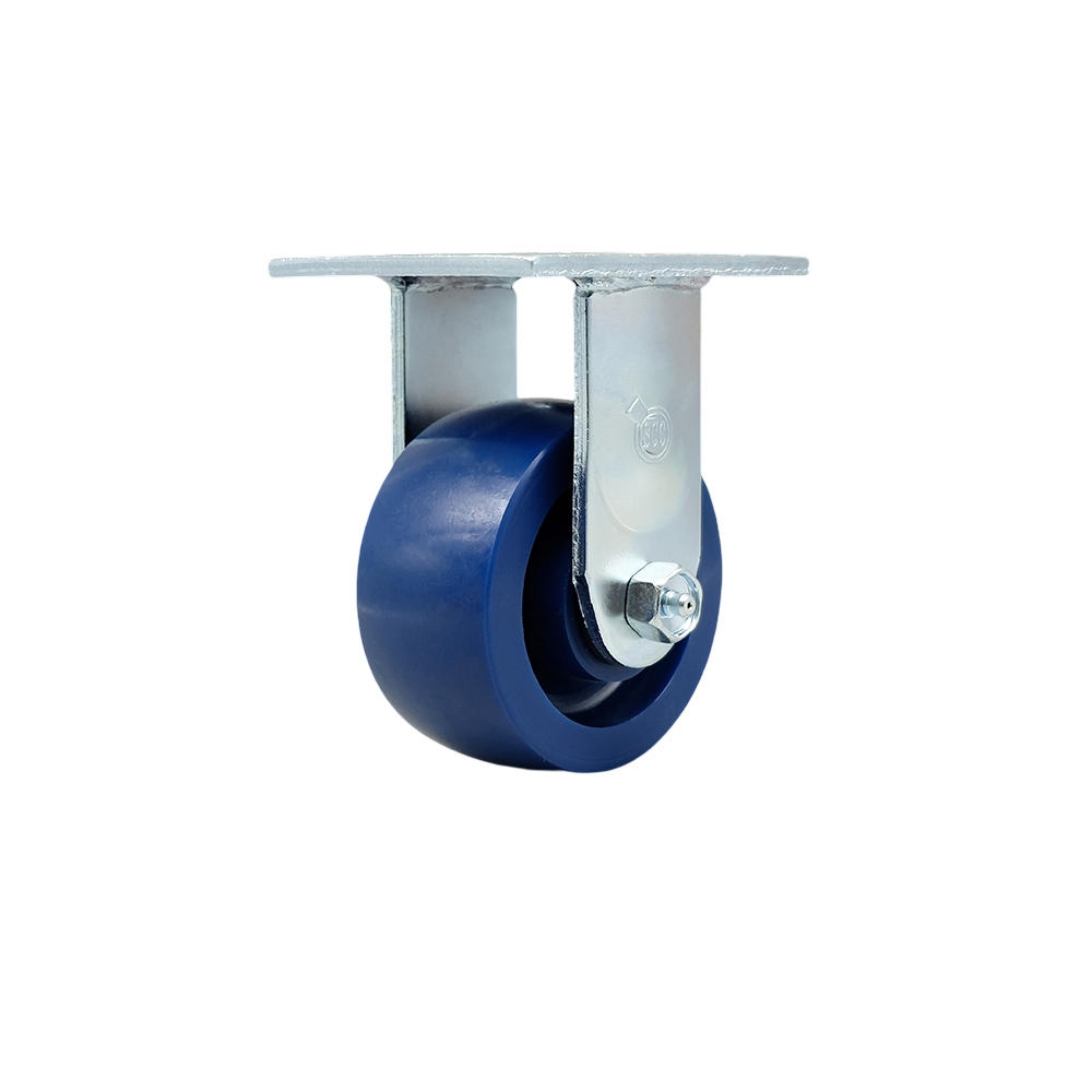 SCC-30R420-SPUR Solid Polyurethane Rigid Top Plate Heavy Duty Caster with 4 in. Wheel - 700 lbs Capacity per Caster