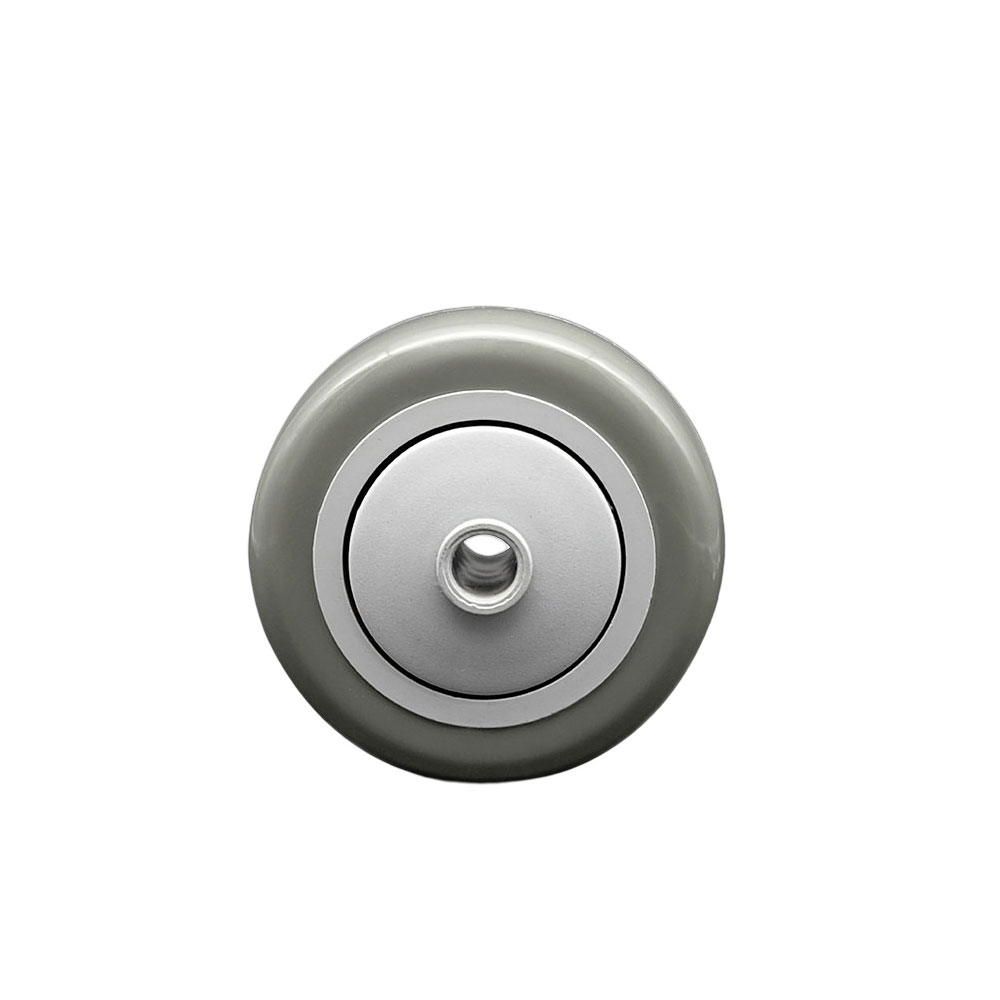 SCC-PPUB3514-GRY 3.5 x 1.25 in. Gray Polyurethane on Gray Polyolefin Wheel with Precision Ball Bearing - 0.38 in. Bore Non Marking & Non Marring