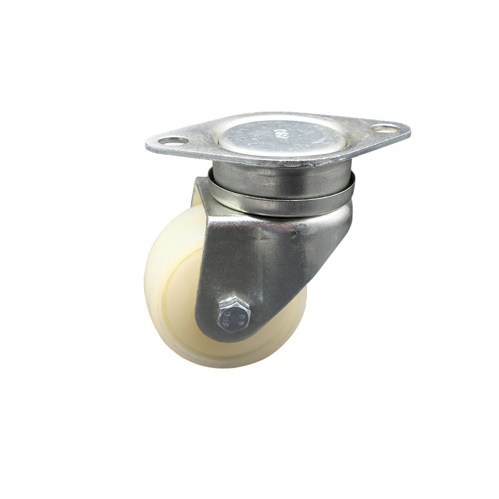 Metric Swivel Caster - White Nylon - 70 x 35 mm - 350 lbs Capacity