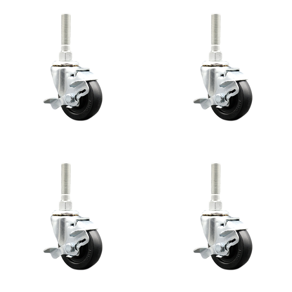 HEN-SCC-TS05S310-POS-TLB-58SP-4 Henny Penny HP17629 - Replacement Caster Set with Brakes - Fits Henny Penny Ranges 500-600-CFA-500