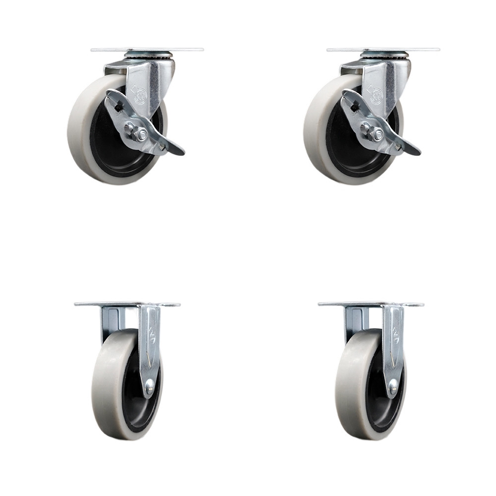 7734L1 FG7734L10000 Rubbermaid Mobile Work Center 7734-88 Replacement Caster Set - Fits Rubbermaid Mobile Work Center 7734-88