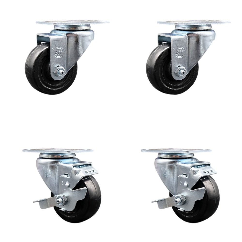 178A3PCKIT4 Avantco Swivel Caster Set, Compatible with Avantco PT-UC-WT-UBB & UDD series Appliances - Light Duty Replacement