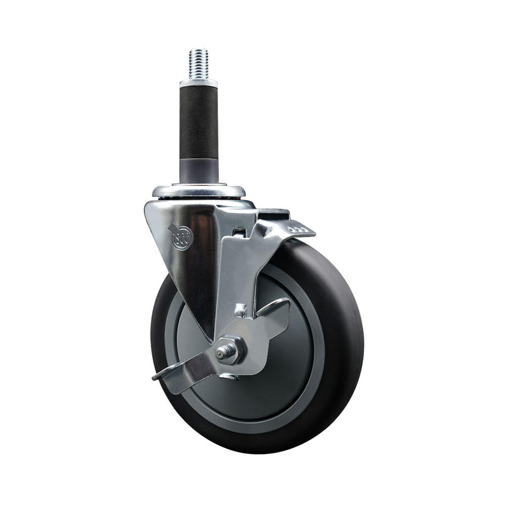 ALL-SCC-EX20S514-TPRB-TLB-1 AP263411 263411 All Points 5 in. Swivel Expanding Stem Caster with Brake