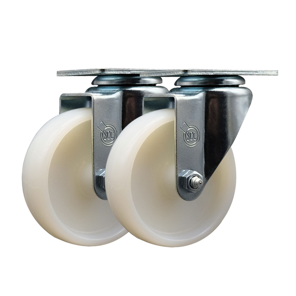 164DYMUCASTR Lancaster Table & Seating 4 in. Swivel Caster Set, Fits Lancaster Model 164DYMU - Light Duty Replacement - Nylon Wheel