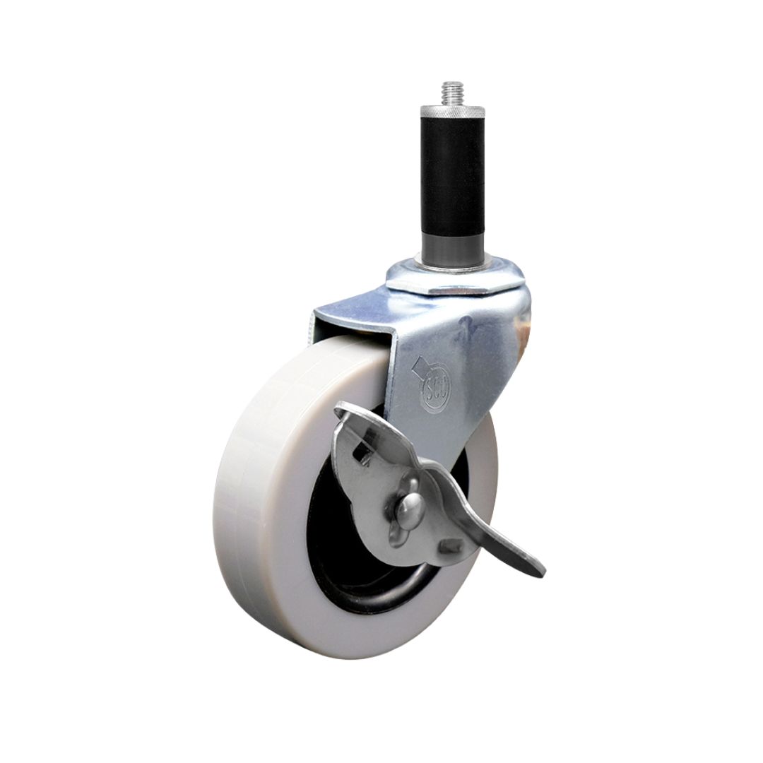 Replacement for Colson Caster 1.03367.441 MTG43 BRK3 - 3 in. Swivel Thermoplastic Rubber Caster & 1 in. Expanding Adapter Stem & Brake