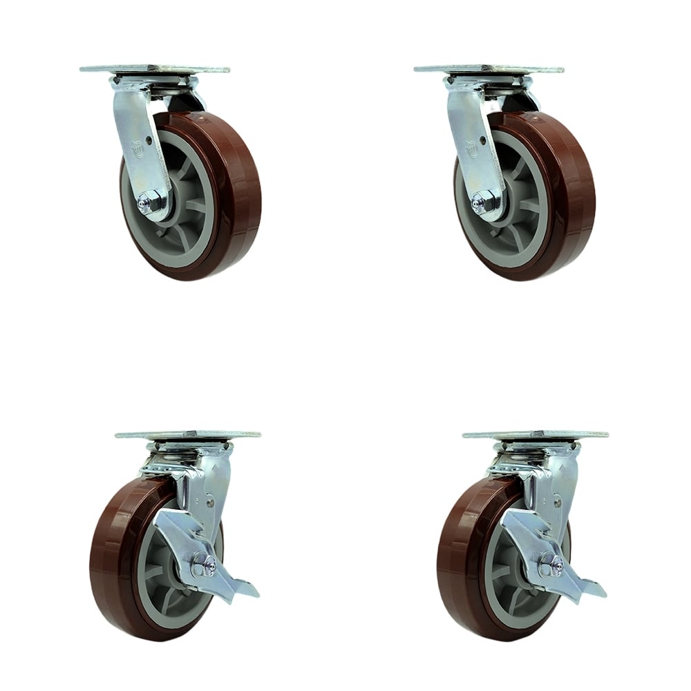 GRE-SCC-30CS620-PPUR-BSL-2-TLB-2 CRSL6 Greenlee GMX Cart Caster Set - MA6065 GMX Material Cart - Heavy Duty Replacement - Set of 4