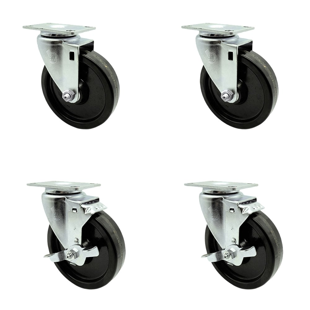 AVA-SCC-20S514-PHS-2-TLB-2 177CASTER Avantco Swivel Caster Set, Compatible with Avantco FF FBF EF Series Floor Fryers - Light Duty Replacement -  Service Caster