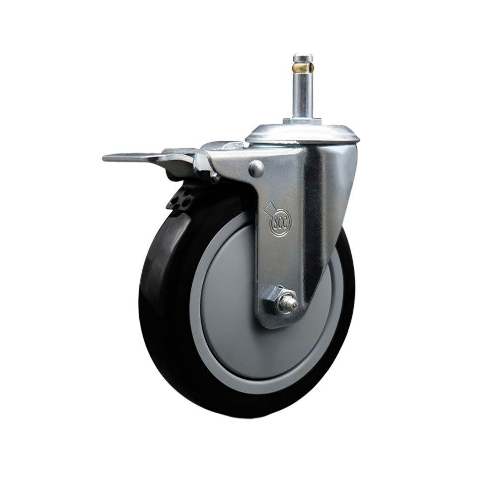 4615PCB 5PCB Metro 5 in. Swivel Caster with Brake - Fits Metro Models Super Erecta Mobile Shelving Posts, Carts & Shelving Units