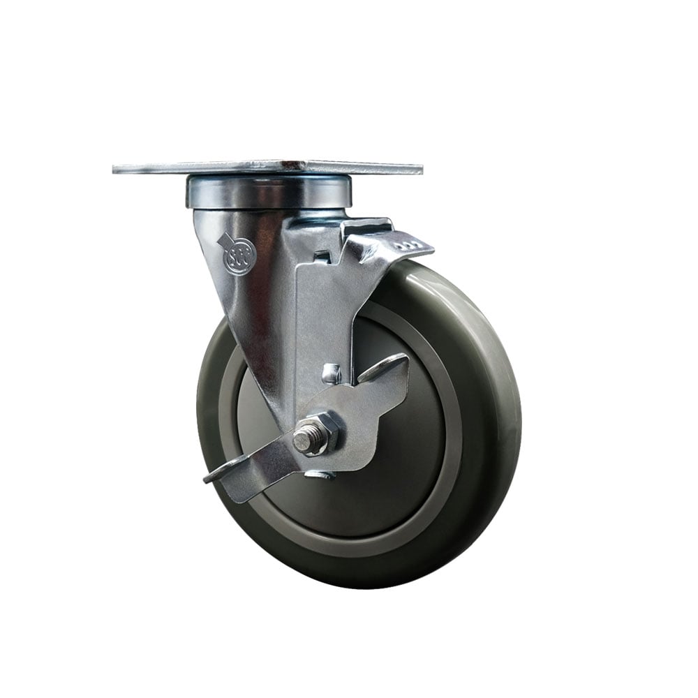 600CASTERPC4 Regency 5 in. Swivel Caster with Brake - Fits Regency Models 351BASE24 351BASE36 600DC1536 600DC1548 600DC1560