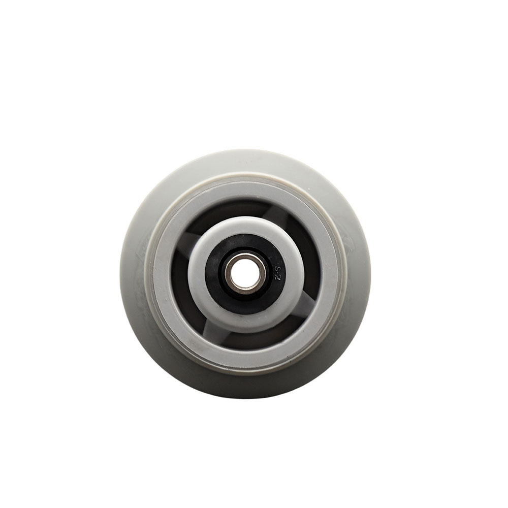 SCC-TPRRF520 5 x 2 in. Thermoplastic Rubber Flat Tread Wheel Only with Roller Bearing 0.5 in. Bore
