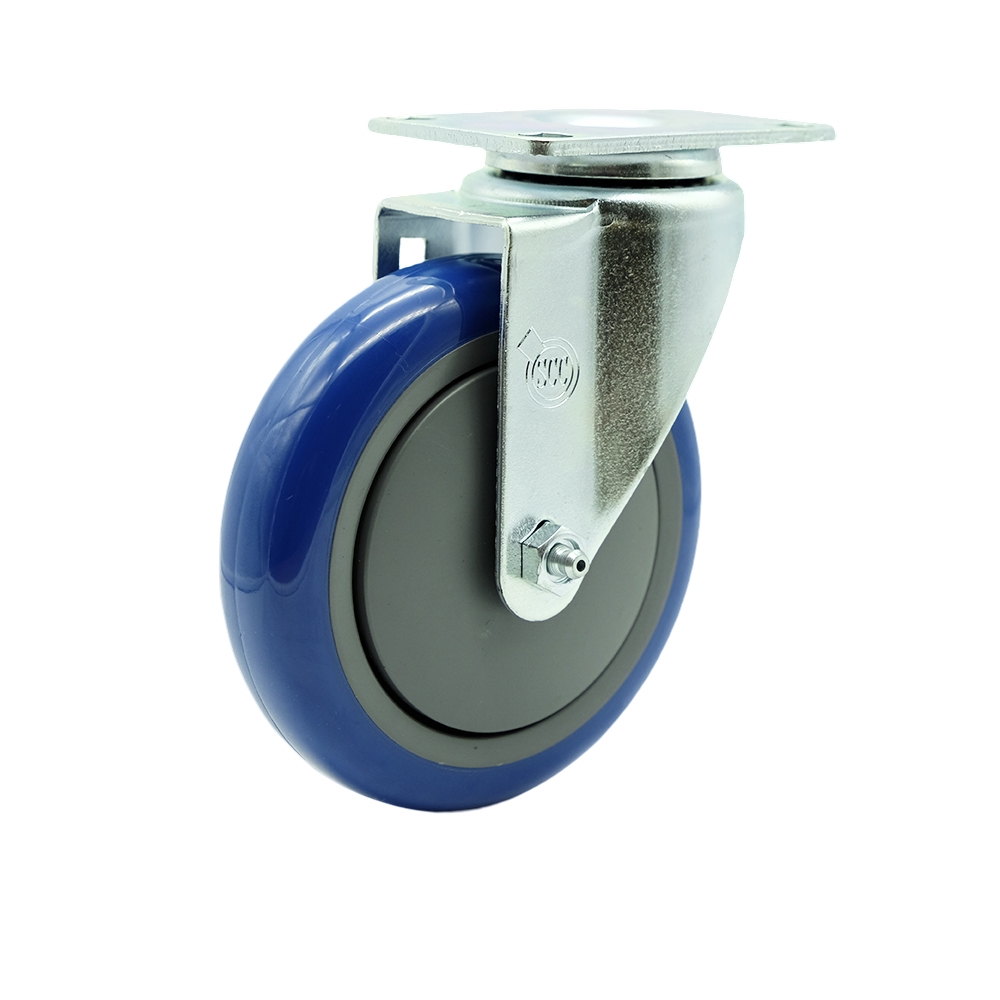5 in. Swivel Caster - Blue - 1 Pack - 350 lbs Capacity