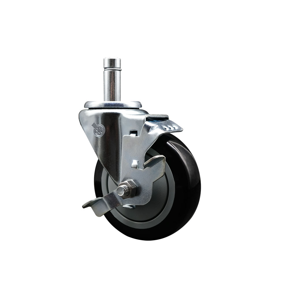 460UCRTCSTRB Regency 5 in. Swivel Caster - Fits Regency Models 460UCART1824 - Light Duty Replacement - Black Polyurethane Wheel