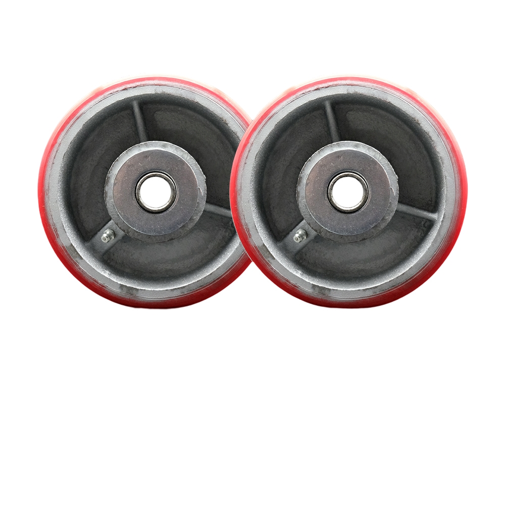 GOM-SCC-PUR630-RS-2 Go Minis Moving & Portable Storage Container Replacement Wheel Set - 6 in. Red Polyurethane on Cast Iron Wheel - Set of 2
