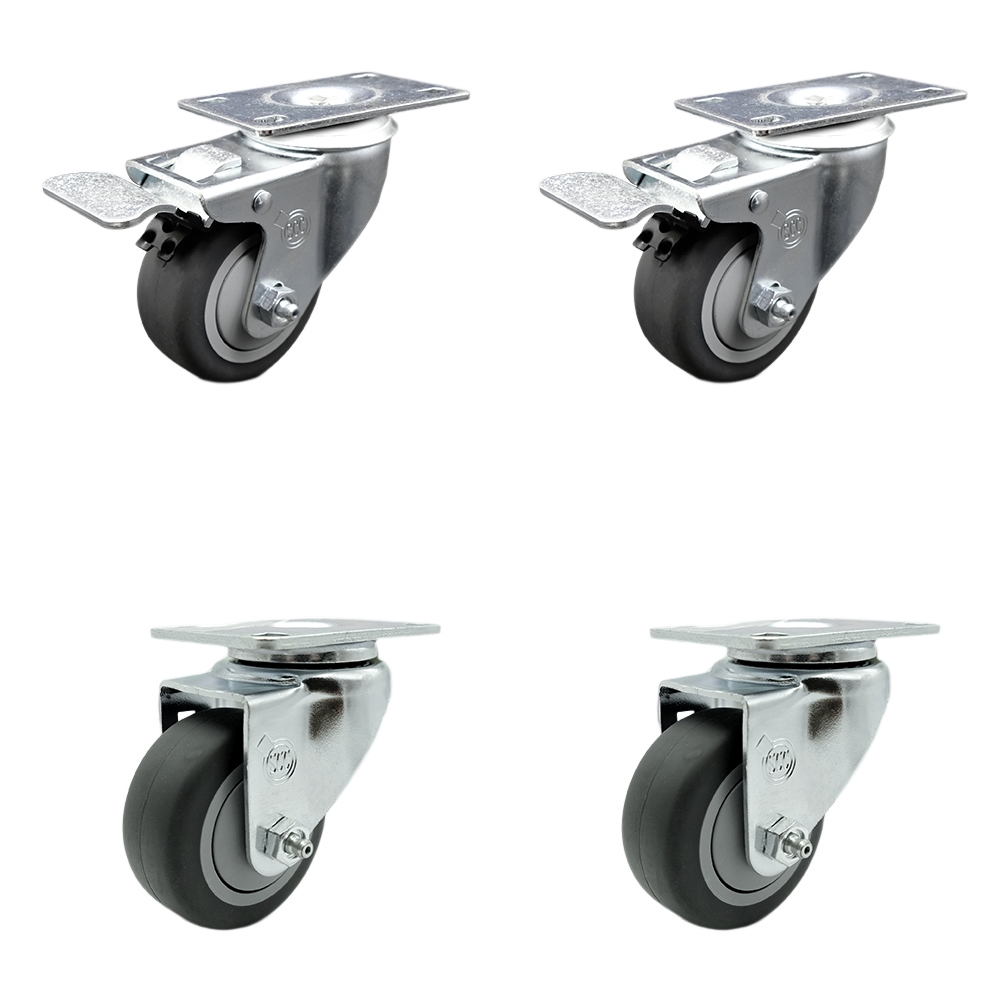 CAM-SCC-TTL20S314-TPRB-2-S-2 Cambro Ingredient Bin & Camcrisper Replacement Caster Set - Set of 4