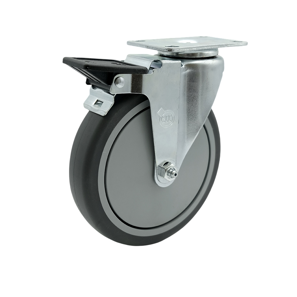 CAM-SCC-20S614-TPRB-PLB Cambro Beverage Service Cart Replacement Caster - 6 in. Swivel Caster with Brake