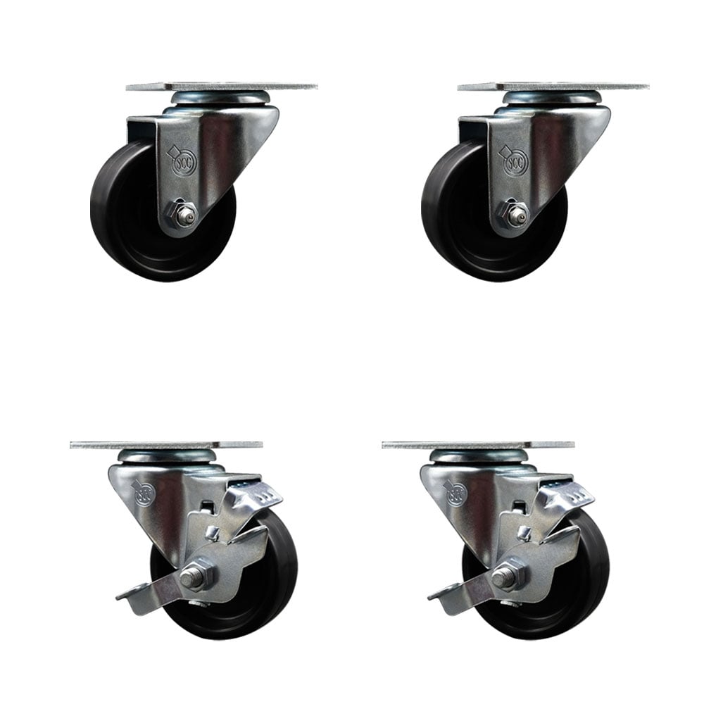 BEV-SCC-20S314-POS-2-TLB-2 185C28S110A 00C28S110A - Beverage-Air 3 in. Swivel Caster Set-Fits Beverage-Air Models GF24L-B - Light Duty Replacement -  Service Caster